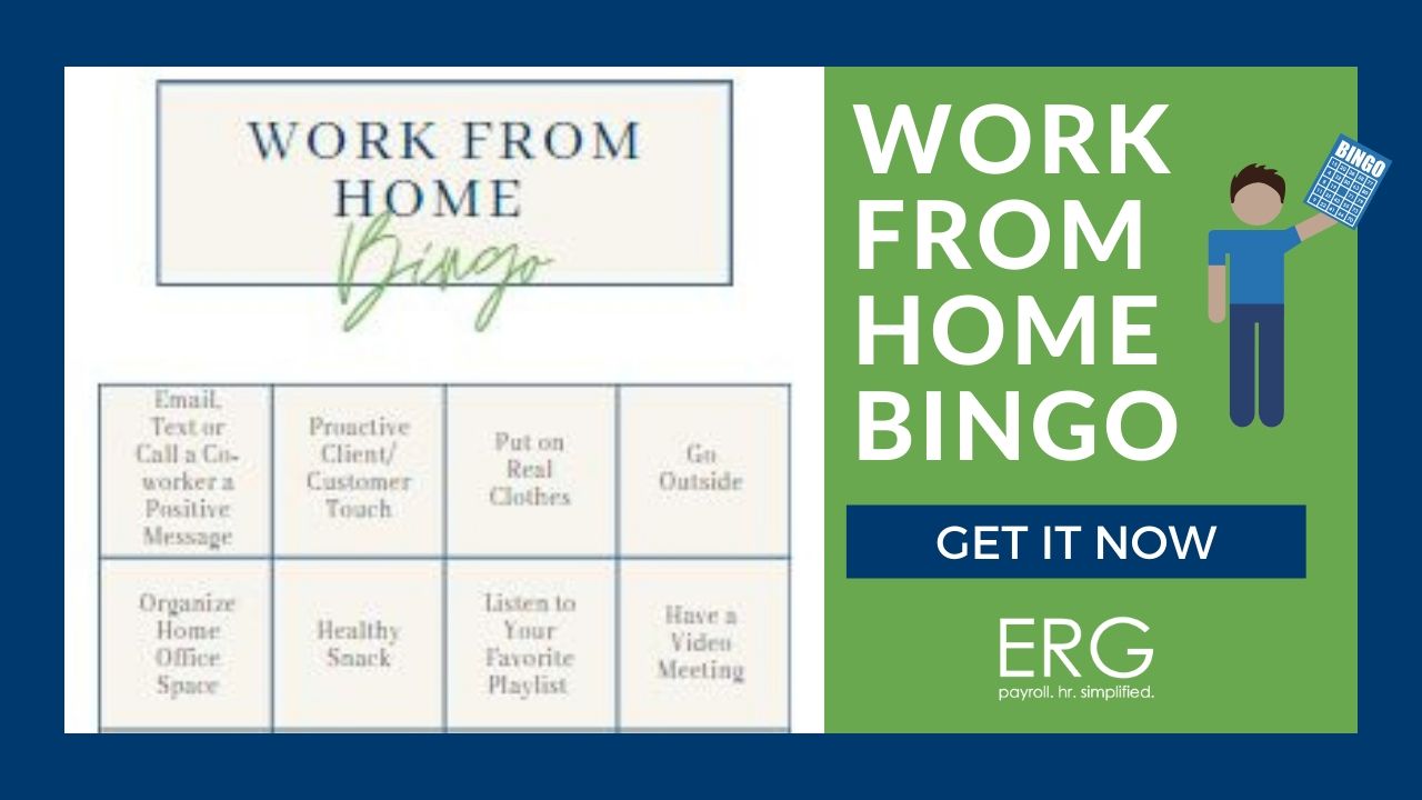 Work from home bingo